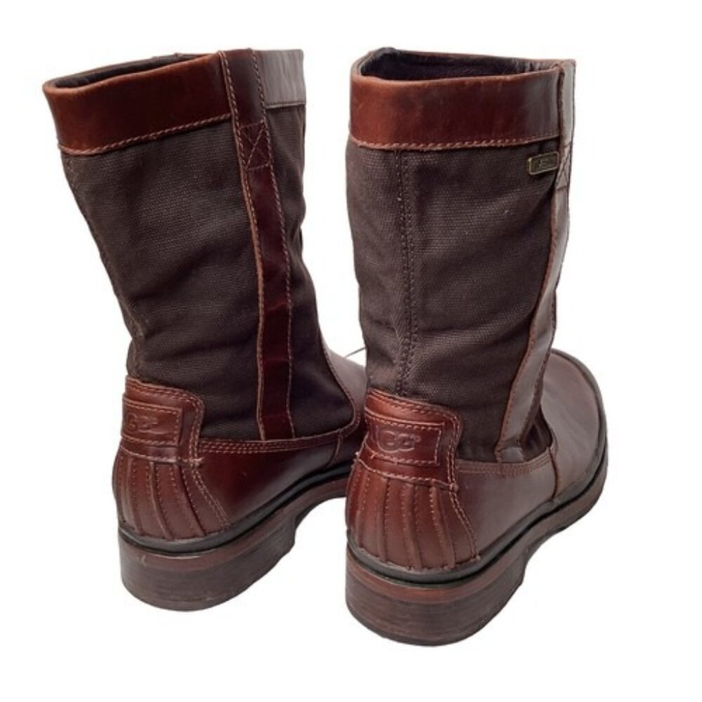 UGG CHE Corbitt Pull On Weatherproof Event Men's Boot Size 7 Brown Leather - Picture 3 of 8